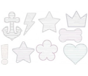 Stickdatei - Negativ Appli Stern